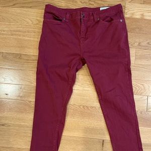 Men’s Primark Skinny Jeans - Maroon W32